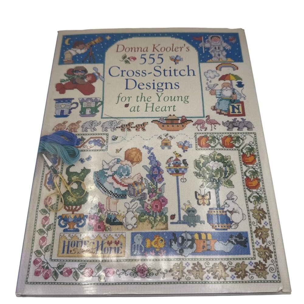 Donna Koolers 555 Cross-Stitch Designs Hardcover Book For The Young At Heart